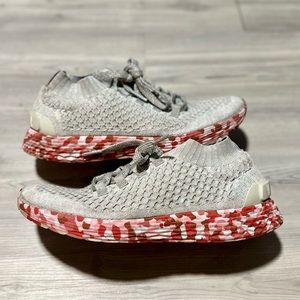 Nobull Ripstop Runner Men's 9 Women 10.5 Gray Knit Red Camo Tennis Shoes